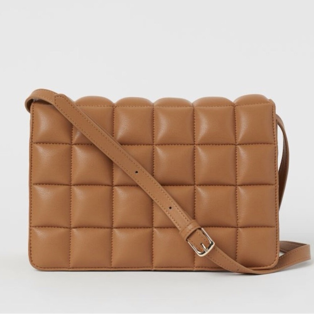 H&M Tan Quilted Crossbody Bag